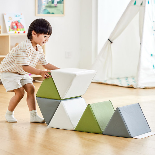 贝乐多Kids-F 六面多功能感统柱婴幼儿体能软垫组合爬行运动器材