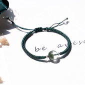 聚宝盆绿幽灵 转运珠 金刚结手绳天然水晶单珠男散珠手串手链女