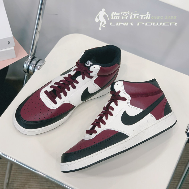 耐克男鞋秋冬简版空军一号COURT复古高帮耐磨板鞋DN3577-600