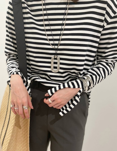 条纹 水洗纯棉 单穿 叠穿 长TEE 人气百搭 活跃搭配 FRAMeWORK