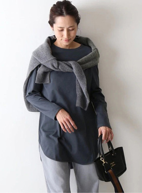 强推!!FRAMeWORK 100%舒适纯棉 简洁圆领 包臀长度 内/外搭 素TEE