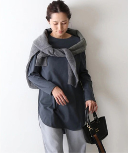 强推!!FRAMeWORK 100%舒适纯棉 简洁圆领 包臀长度 内/外搭 素TEE