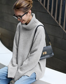 Framework羊毛 包臀 开司米混色 宽松 高领毛衣 异面设计 7色入