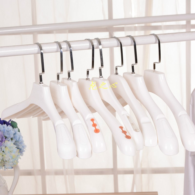 成人白色晾晒挂衣架男女西服宽肩婚纱服装工厂店塑料窄肩衣挂包邮
