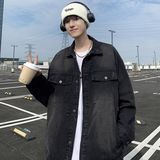 春季新款ins美式高街破洞牛仔外套男生夹克潮流宽松学生上衣JK52，男装夹克，电商B203-1