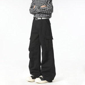 春季美式高街多口袋工装裤男潮流宽松直筒阔腿休闲裤D528 P55，男装工装外套，电商B203-1