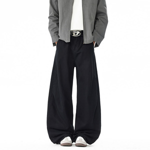 春季新款美式高街弯刀工装裤男潮流宽松直筒阔腿香蕉裤子052H P65，男装工装外套，电商B203-1