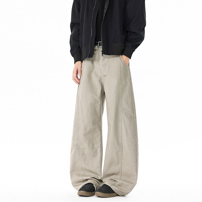 春季新款美式高街工装裤男潮流宽松直筒阔腿休闲裤百搭0123HP58，男装工装外套，电商B203-1