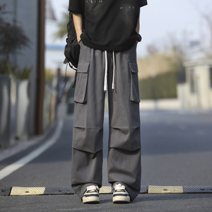 春夏新款美式多口袋工装裤男潮流宽松大码伞兵休闲长裤 828 特P52图片