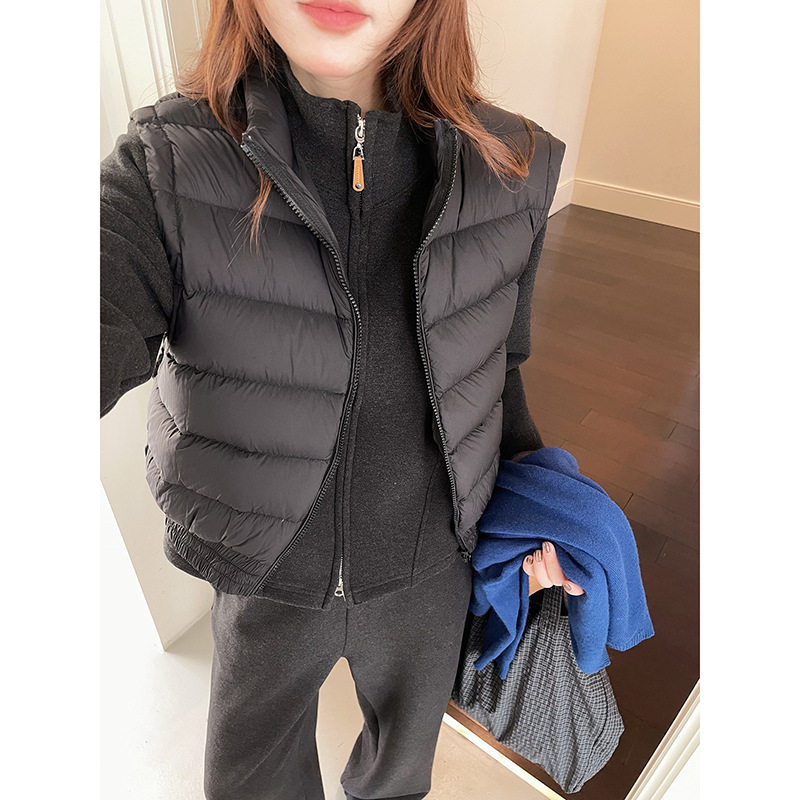 【90绒】GM秋季女装新款棉服高级感立领排骨收摆马甲外套CN704