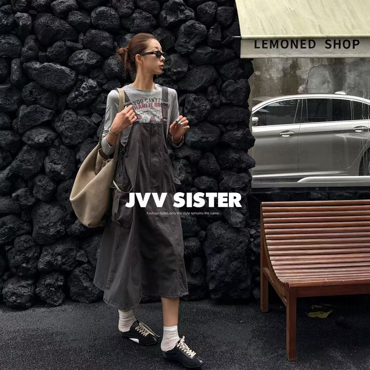 JVV十三行2026秋季新款街头工装风背带裙显瘦叠穿连衣裙女潮72831