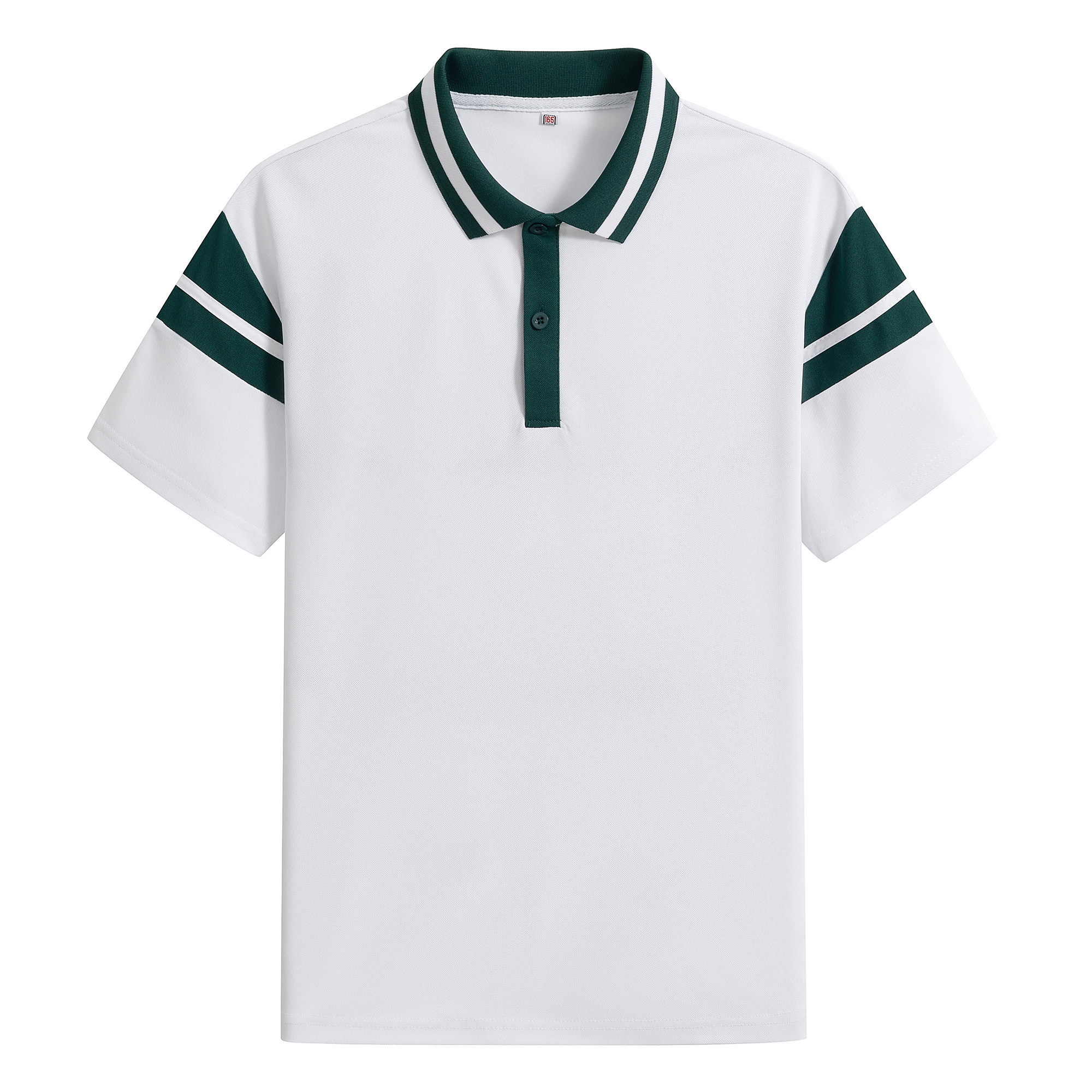 夏季白色速干翻领短袖校服
