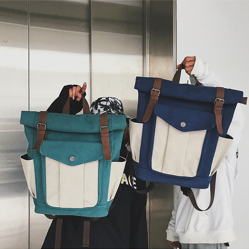 休闲旅行背包男潮酷痞帅双肩包