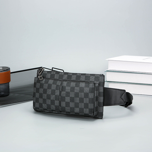 男士通勤胸包商务通勤小包时尚腰包潮牌随手小包包百搭休闲小包包