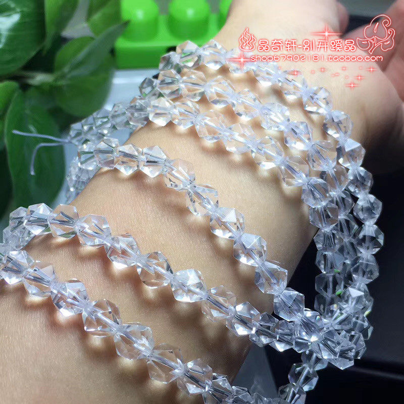 NATURAL WHITE CRYSTAL DIAMOND FACETED FACETED FACETED LOOSE BEADS CRYSTAL SEMI-FINISHED BRACELET BRACELET NECKLACE BEADS