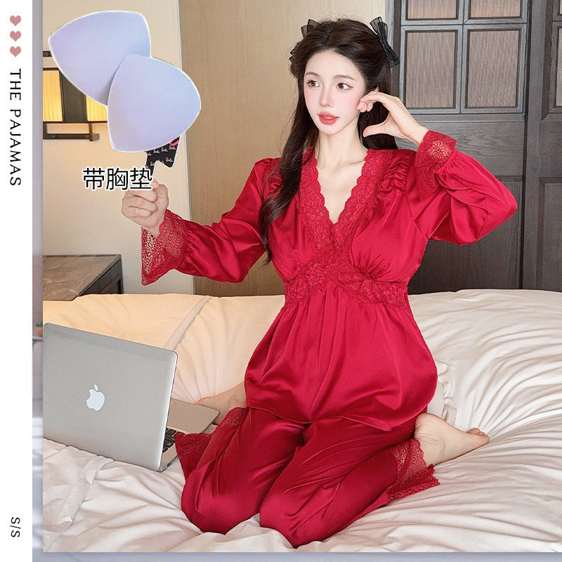 2025新款本命年红色睡衣女夏