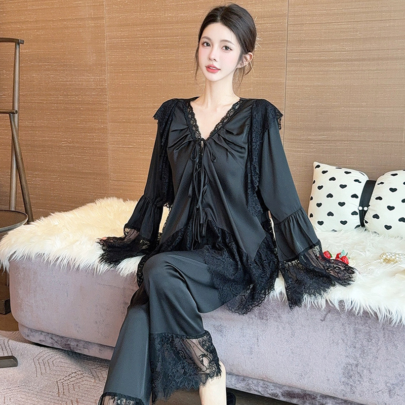 2025新款法式冰丝睡衣女春夏季