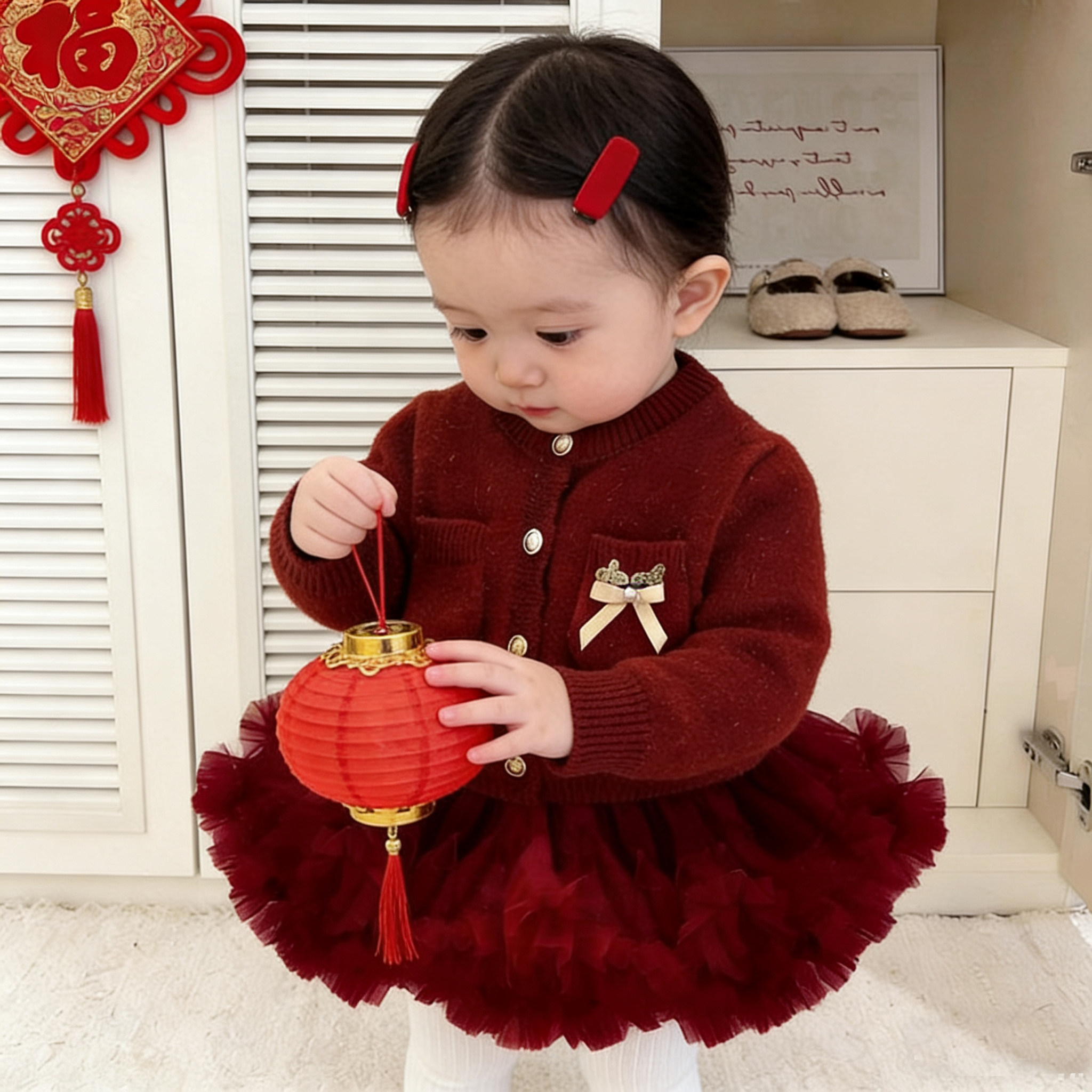 女童红色毛衣开衫tutu裙套装秋冬女宝周岁礼服生日过新年拜年衣服,童装/婴儿装/亲子装,连衣裙,淘宝优惠券,粉丝福利购,淘宝优惠卷