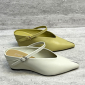 坡跟包头拖女外穿增高鱼嘴凉拖鞋 欧洲站欧货真皮女鞋 2026春夏新款