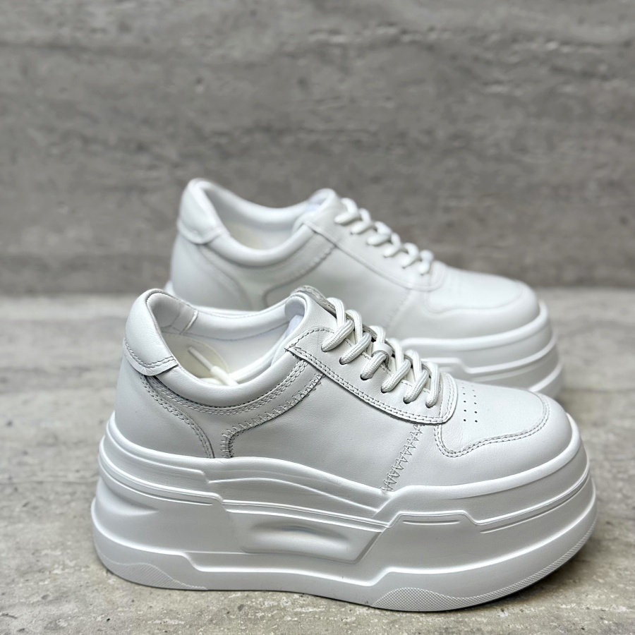 欧洲站欧货女鞋2026春季新款厚底增高板鞋真皮休闲鞋系带小白鞋潮,女鞋,时尚休闲鞋,淘宝优惠券,粉丝福利购,淘宝优惠卷