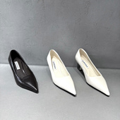 细跟通勤商务高跟鞋 欧洲站欧货女鞋 2026春新胎牛真皮尖头浅口单鞋