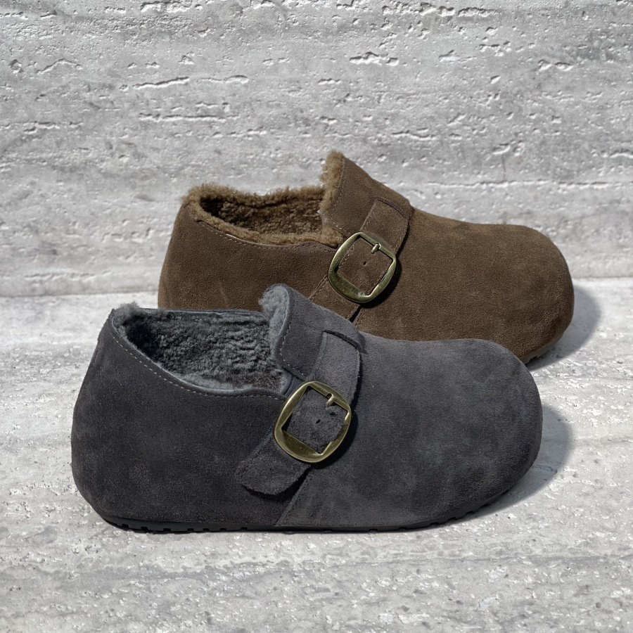 欧洲站女鞋2025冬季新款欧货真皮牛反绒加绒保暖平底穆勒鞋棉鞋女,女鞋,棉鞋,淘宝优惠券,粉丝福利购,淘宝优惠卷