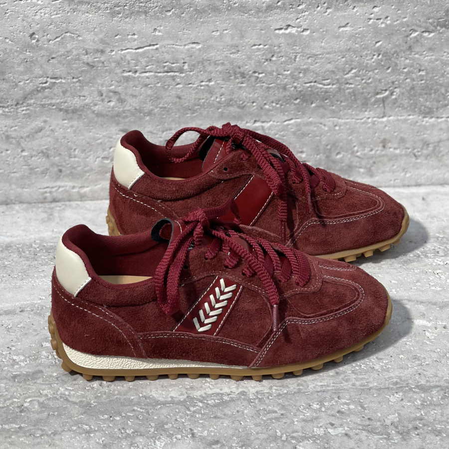 系带平底圆头休闲德训鞋阿甘鞋女