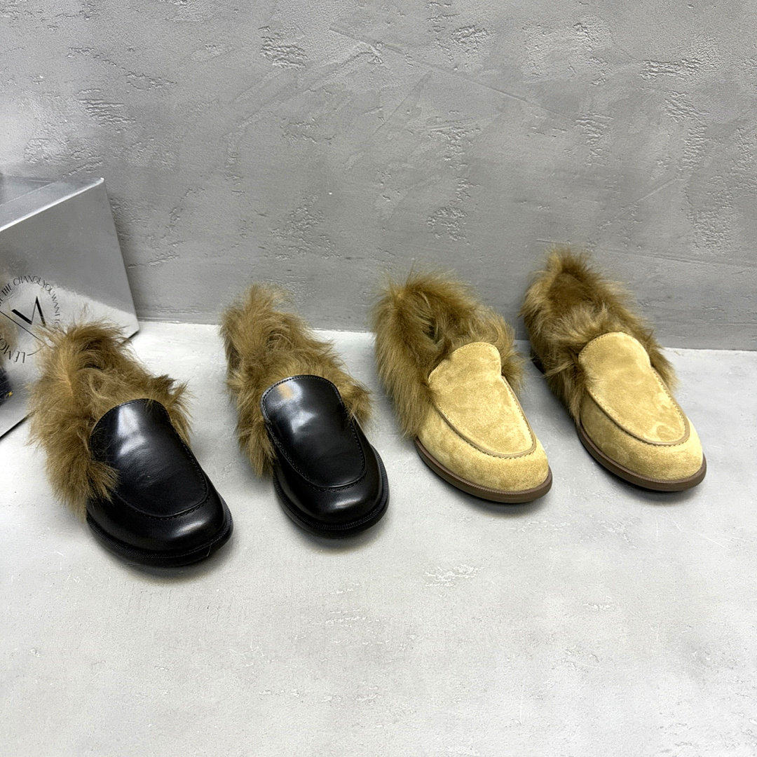 乐魔真皮羊毛加绒女款乐福鞋