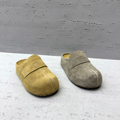 休闲外穿半拖鞋 欧洲站欧货女鞋 女真皮包头拖鞋 勃肯鞋 2026春夏新款