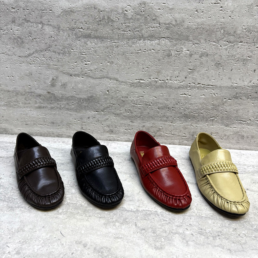 欧洲站欧货女鞋2026春新真皮乐福鞋平底一脚蹬百搭豆豆鞋舒适单鞋,女鞋,乐福鞋（豆豆鞋）,淘宝优惠券,粉丝福利购,淘宝优惠卷