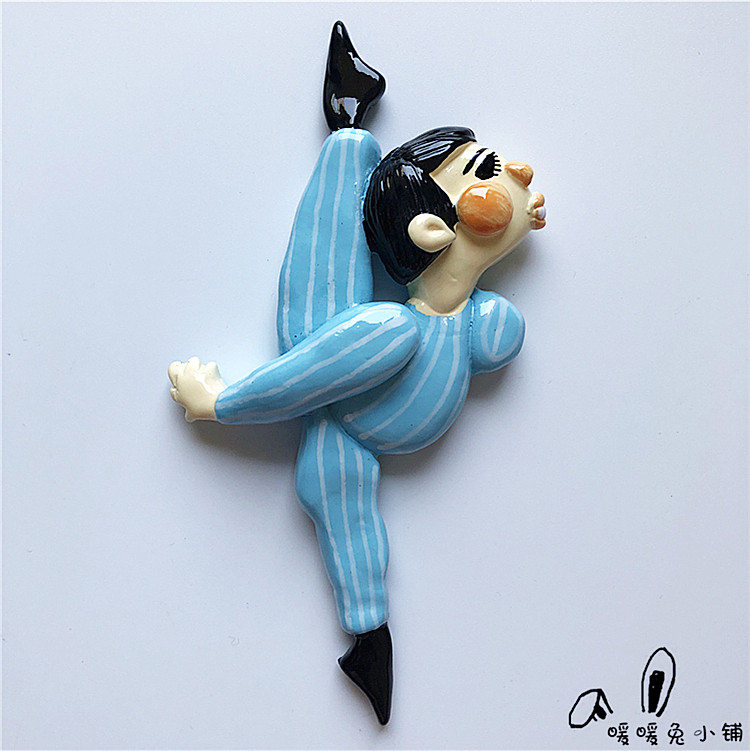 个性可爱创意卡通芭蕾舞娃娃冰箱贴装饰磁贴磁力贴磁性贴吸力贴