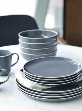【royal doulton Gordon Ramsay】灰色盘子 沙拉碗 牛排盘【高端