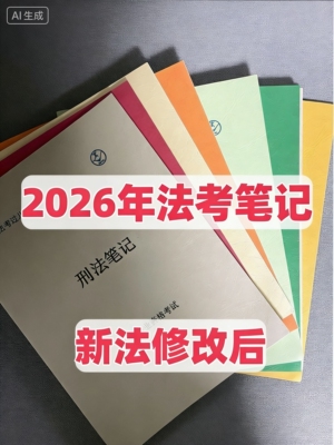 2026年法考笔记学霸三色主客观通用知识点背诵全套480多页彩印