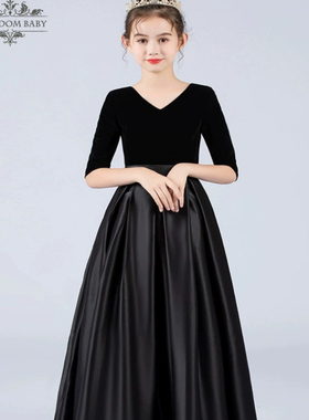 儿童礼服钢琴演奏礼服女童学生管弦乐团合唱演出服十岁生日公主裙