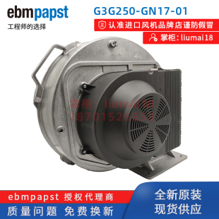 全新德国ebmpapst风扇 G3G250 燃气冷凝锅炉鼓风机 GN17 1150W