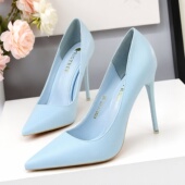 鞋 2025新款 女浅口尖头性感单鞋 一脚蹬不累脚爆款 秋季 显瘦高跟皮鞋