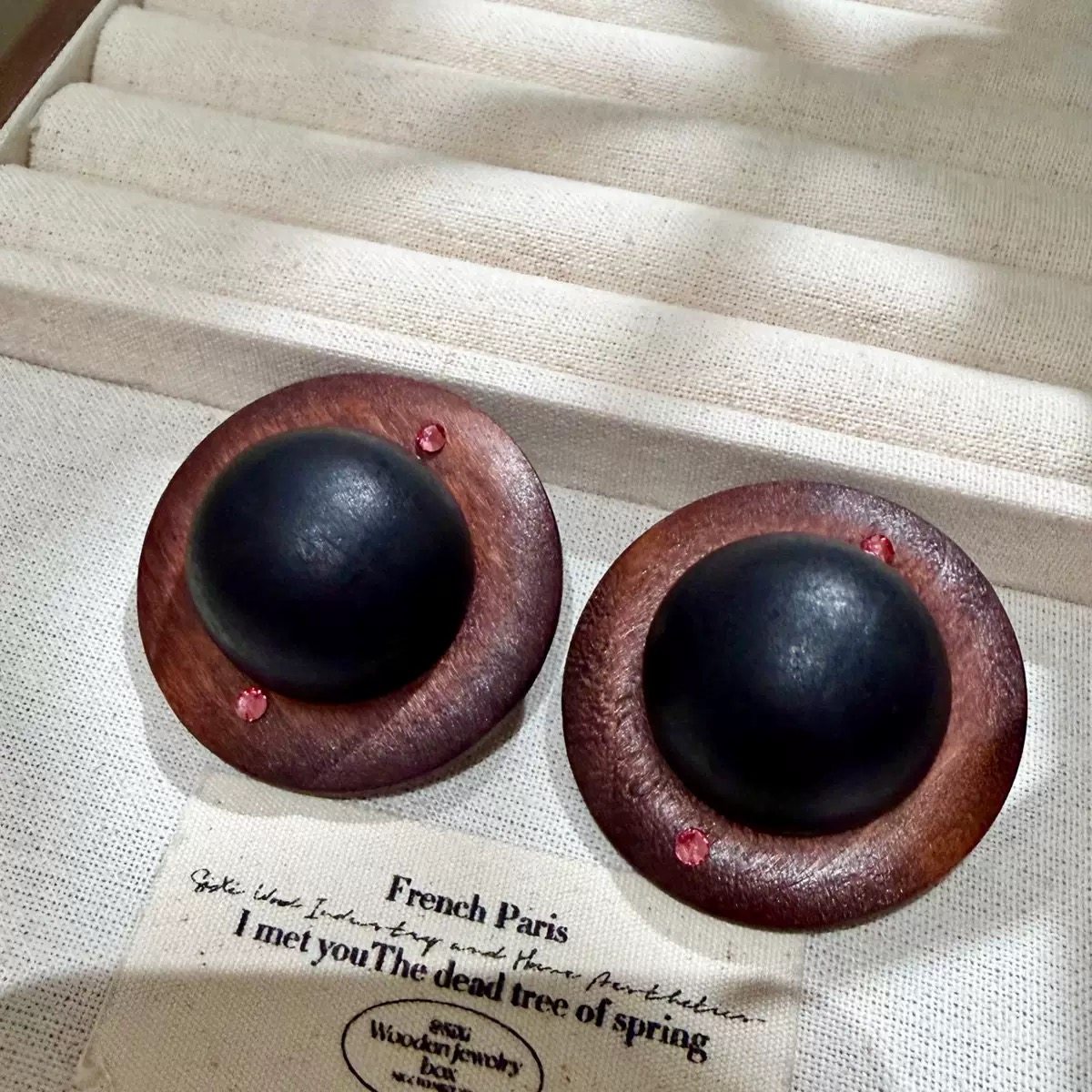 复古木头耳环女小众设计感高级轻奢气质百搭耳钉耳饰耳坠不退不换,饰品/流行首饰/时尚饰品新,耳钉,淘宝优惠券,粉丝福利购,淘宝优惠卷