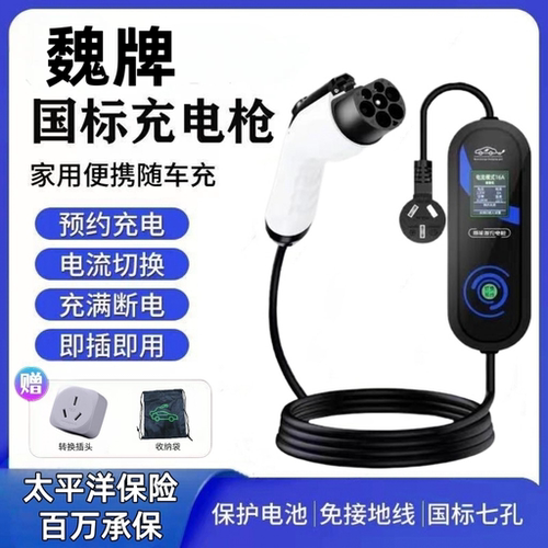 长城魏牌蓝山/高山/V9X原厂充电枪7kw充电桩家用新能源车随车充