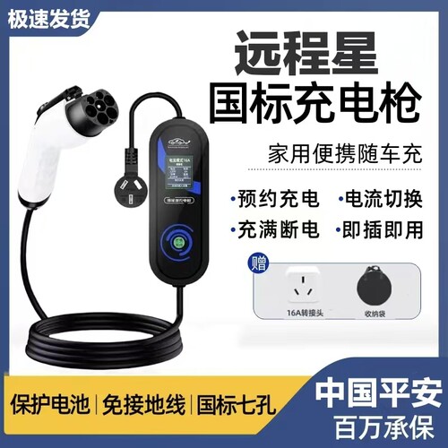 适用于远程星享v6e/E6/V锋锐F3E/v5e/f1e星智便携式随车充电器枪