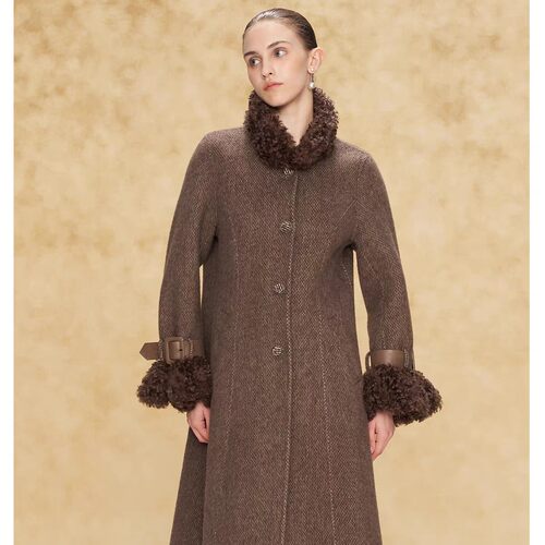 【YJXD】DV 26冬新气质收腰显瘦百搭中长款大衣D09W01CY254C