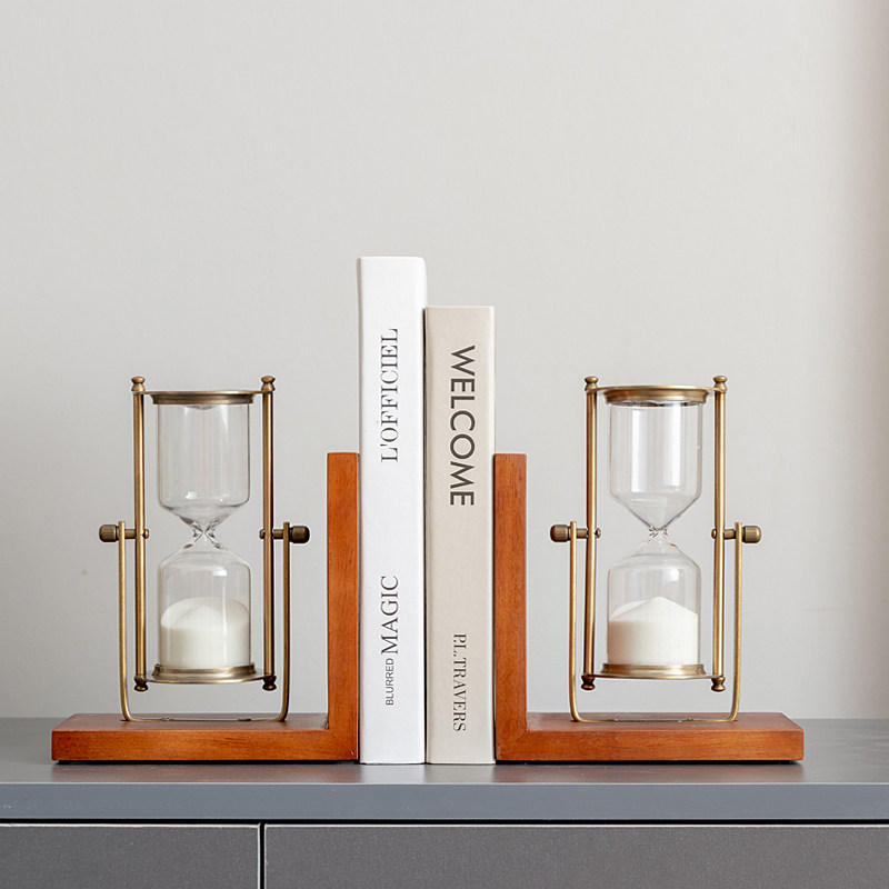 优选创意书房沙漏书靠复古书挡书立书夹摆件书房办公室桌面装饰品,家居饰品,装饰摆件,淘宝优惠券,粉丝福利购,淘宝优惠卷