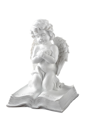 北欧风创意白色人物雕塑素描手绘家居客厅书柜装饰工艺品雕像摆件