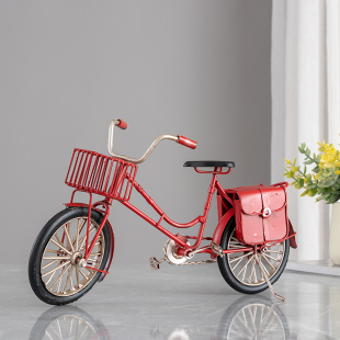 复古怀旧铁艺自行车模型手工工艺品创意客厅装 饰品摆设橱窗小摆件