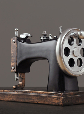 缝纫机模型服装店仿真小摆件创意个性复古老式怀旧物件工艺品摆设