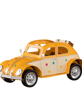 复古老式家居装饰品客厅电视柜酒柜摆件工艺品摆设铁皮甲壳虫模型