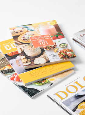 外文美食杂志仿真书籍摄影拍照道具书可翻页时尚陈列装饰假书摆件