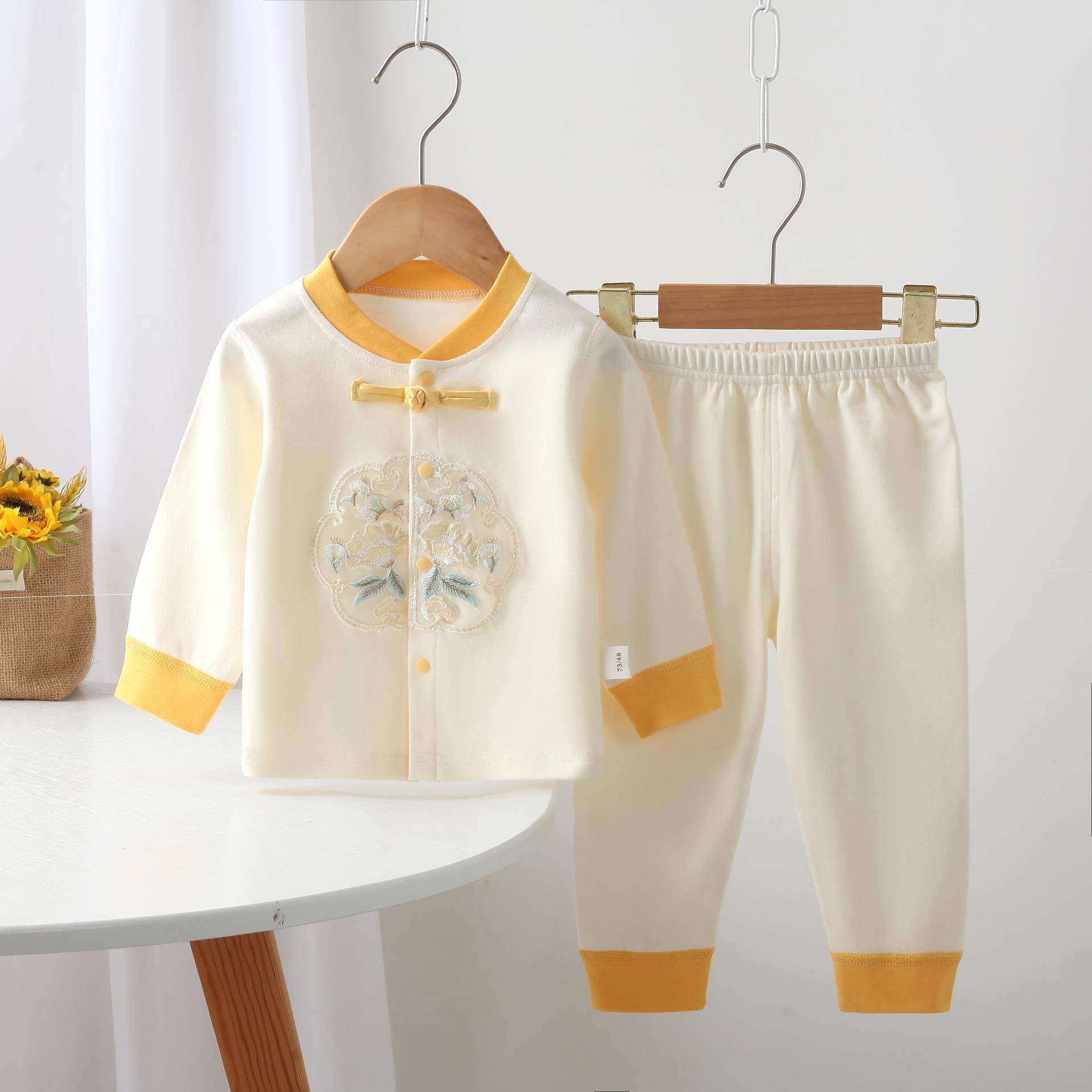 婴儿内衣春秋装男女宝宝系扣立领套装幼儿无骨睡衣两件套66-100码,童装/婴儿装/亲子装,内衣套装,淘宝优惠券,粉丝福利购,淘宝优惠卷