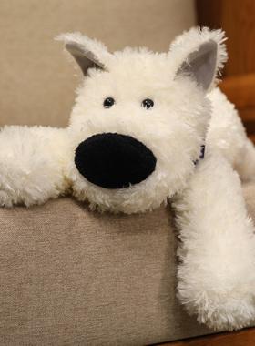 可爱萌宠西高地方巾小狗狗毛绒公仔儿童女生陪睡治愈系玩偶布娃娃