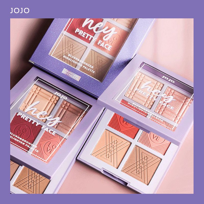 JOJO糖果色系列高光 修容 腮红彩妆眼影盘防水不晕妆持久修饰轮廓