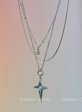 水晶锁骨链钛钢颈链女